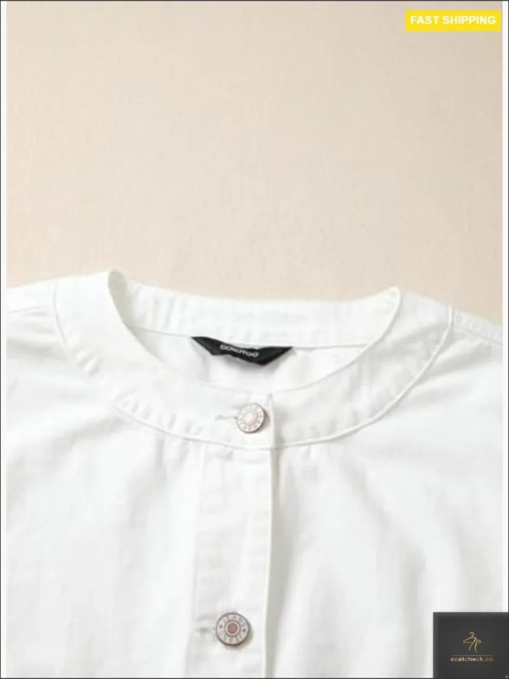 Cropped Denim Jacket Peplum Ruffle Hem Puff Sleeves Chic Modern Button Down